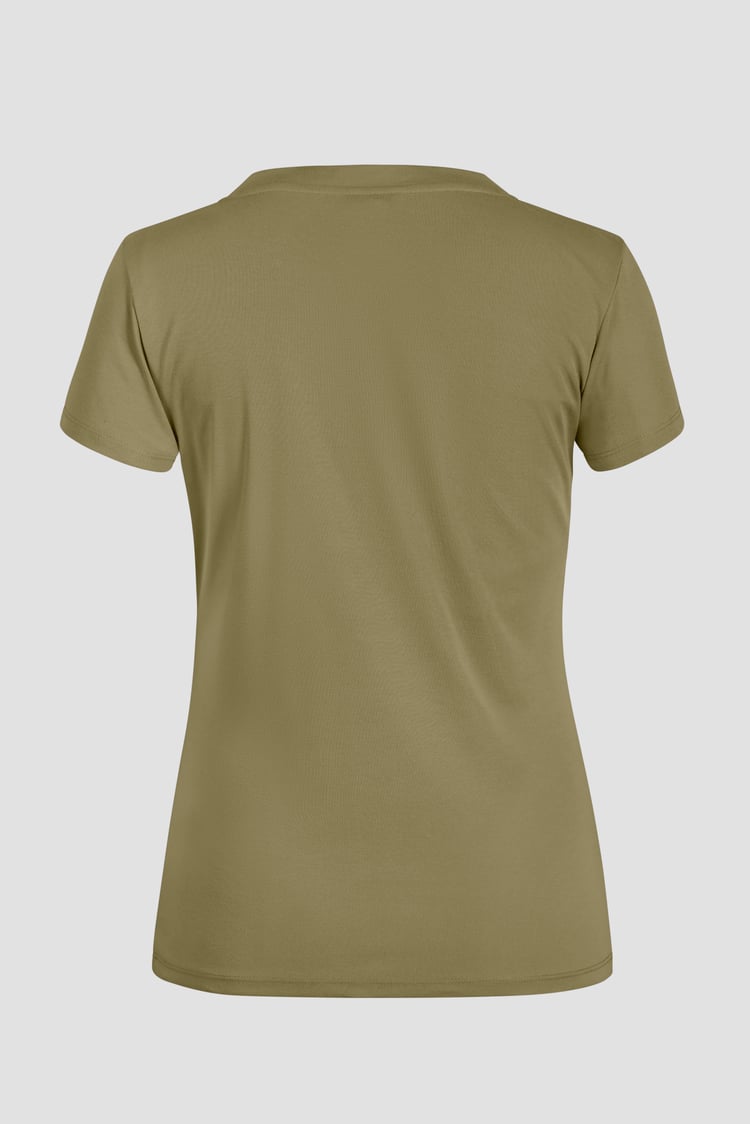 Lace-Up V Neck Short Sleeve Top