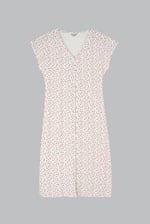 Button Front Printed Ribbed Midi dress