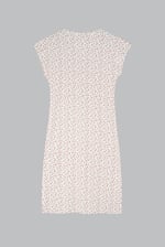 Button Front Printed Ribbed Midi dress