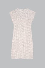 Button Front Printed Ribbed Midi dress