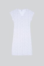 Button Front Printed Ribbed Midi dress