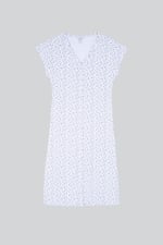 Button Front Printed Ribbed Midi dress