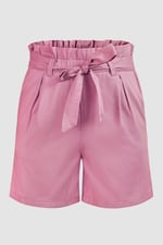 Paperbag Waist Cotton Shorts