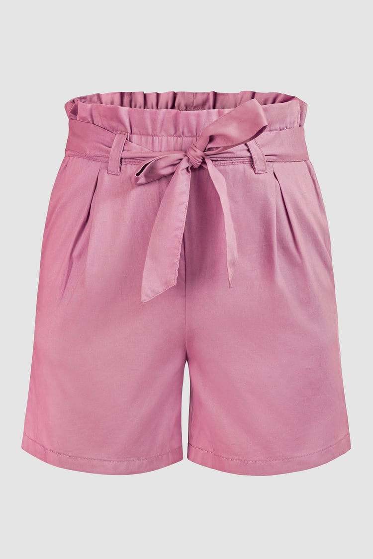 Paperbag Waist Cotton Shorts