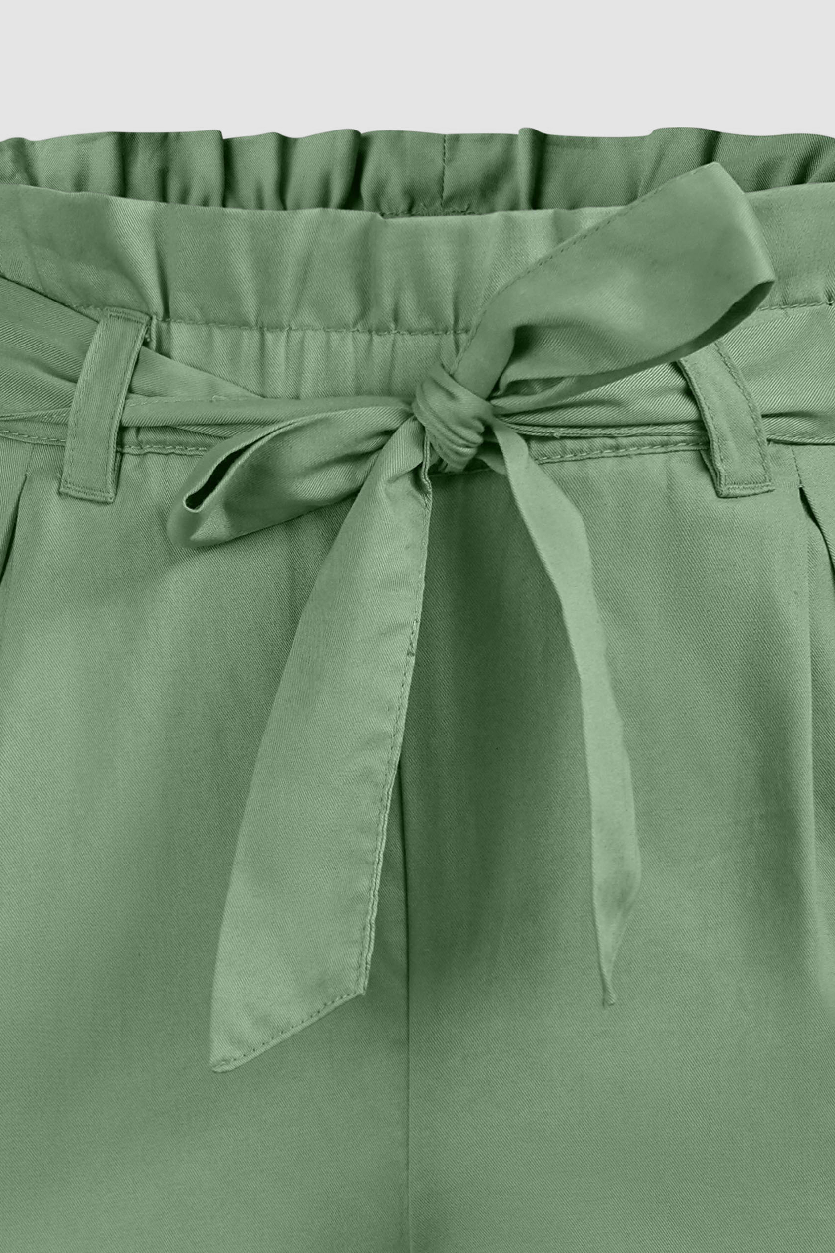 Paperbag Waist Cotton Shorts