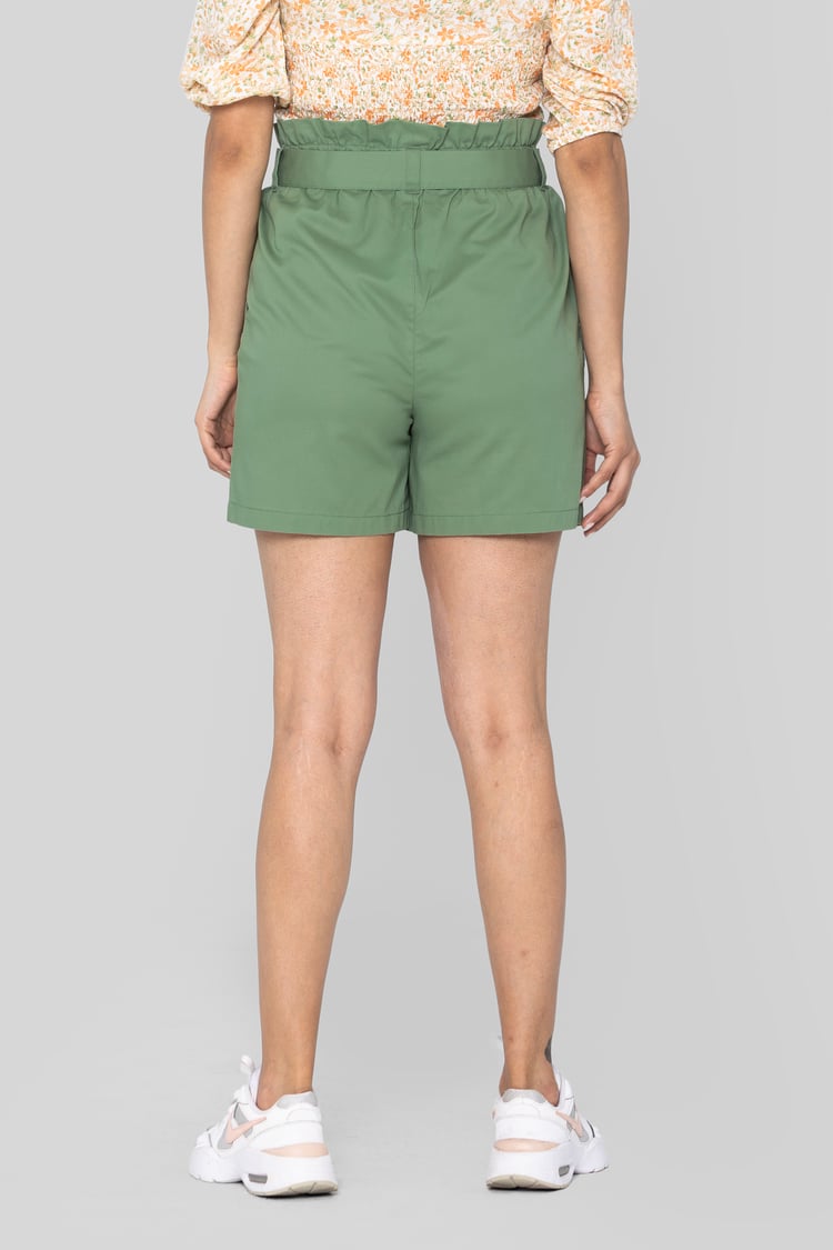 Paperbag Waist Cotton Shorts