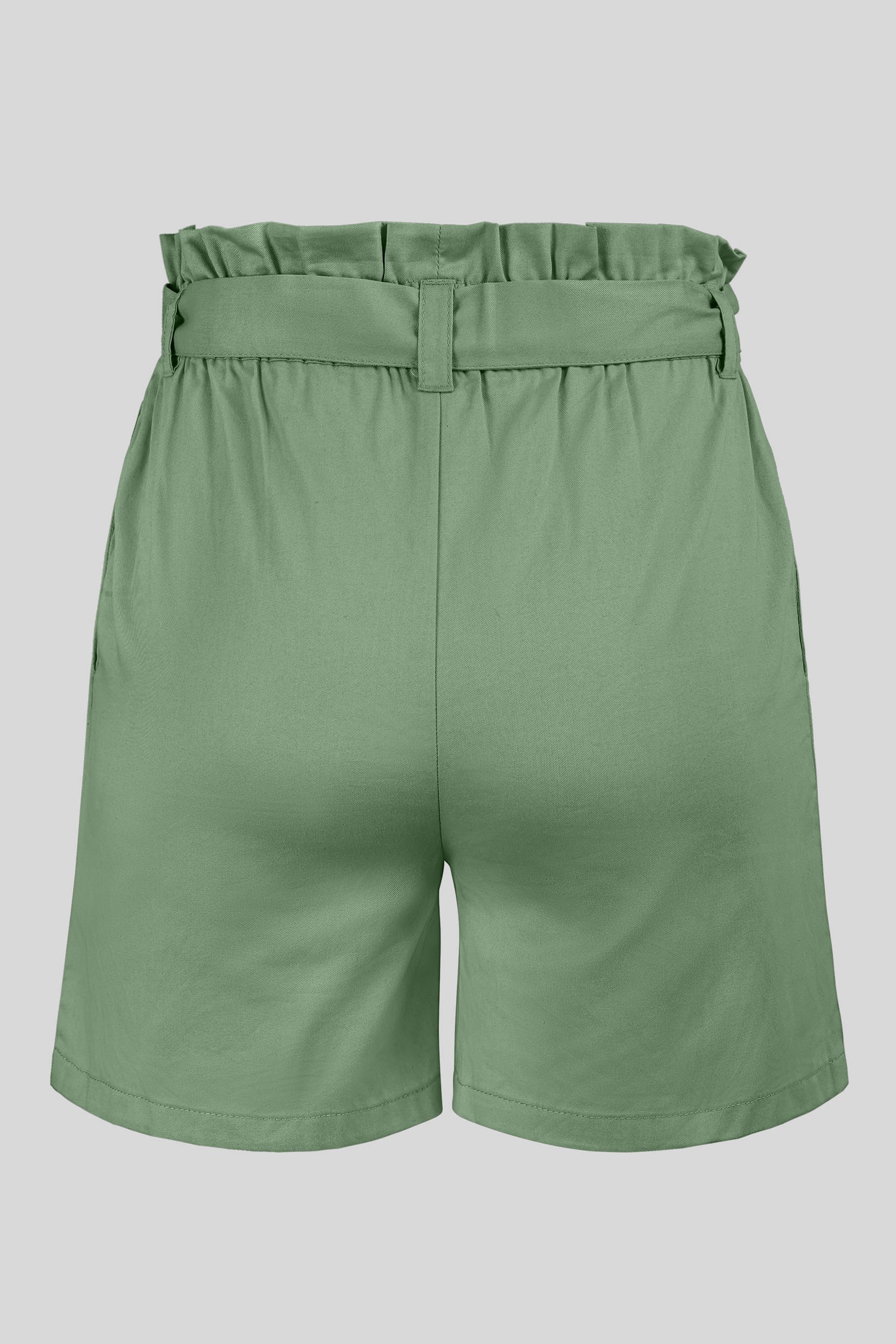 Paperbag Waist Cotton Shorts
