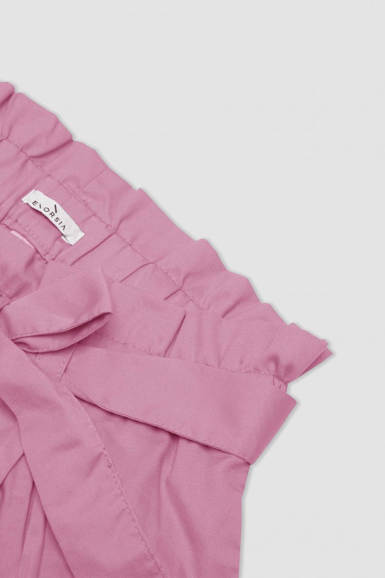 Paperbag Waist Cotton Shorts