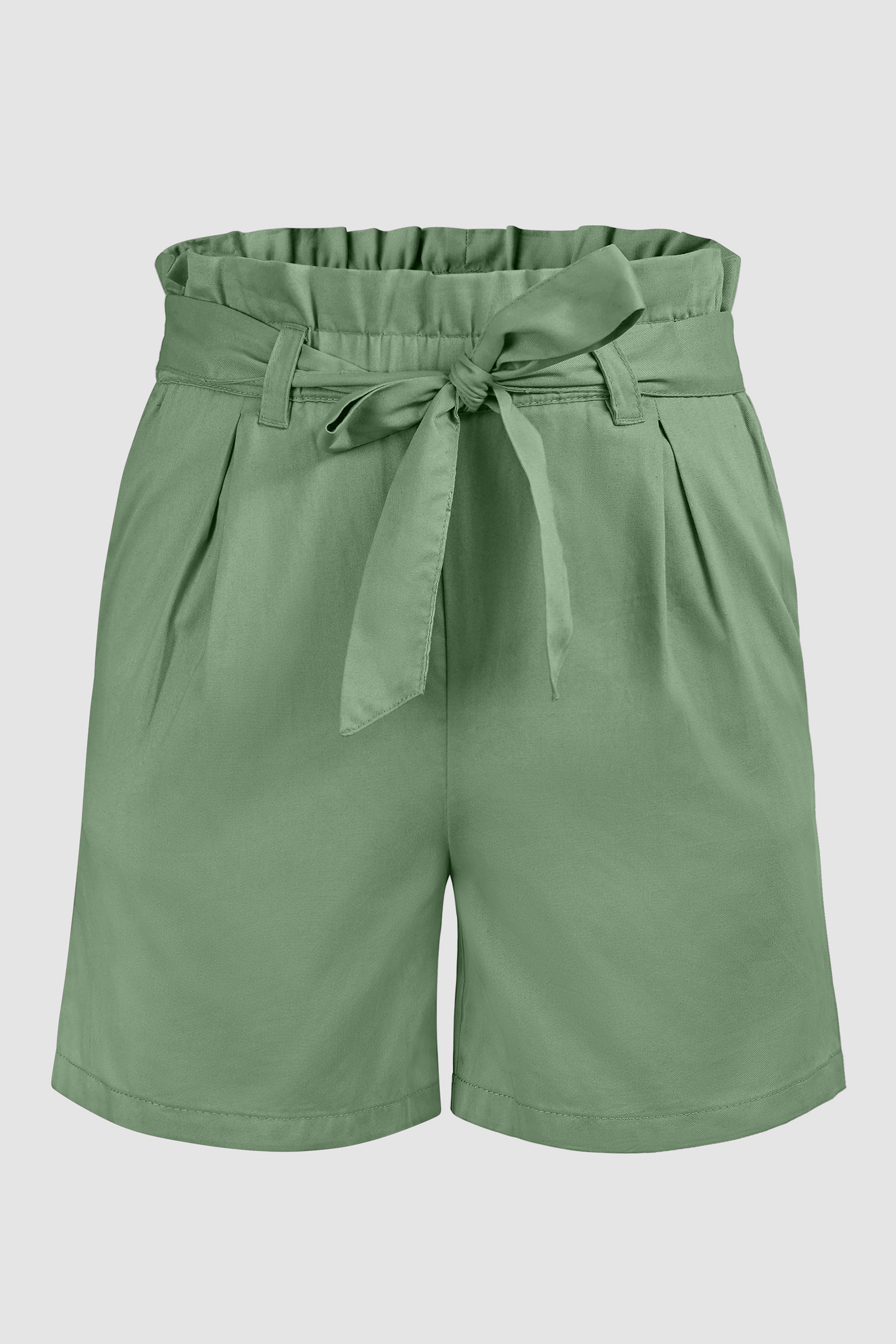 Paperbag Waist Cotton Shorts