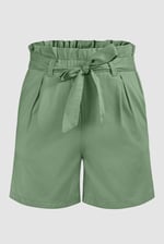Paperbag Waist Cotton Shorts