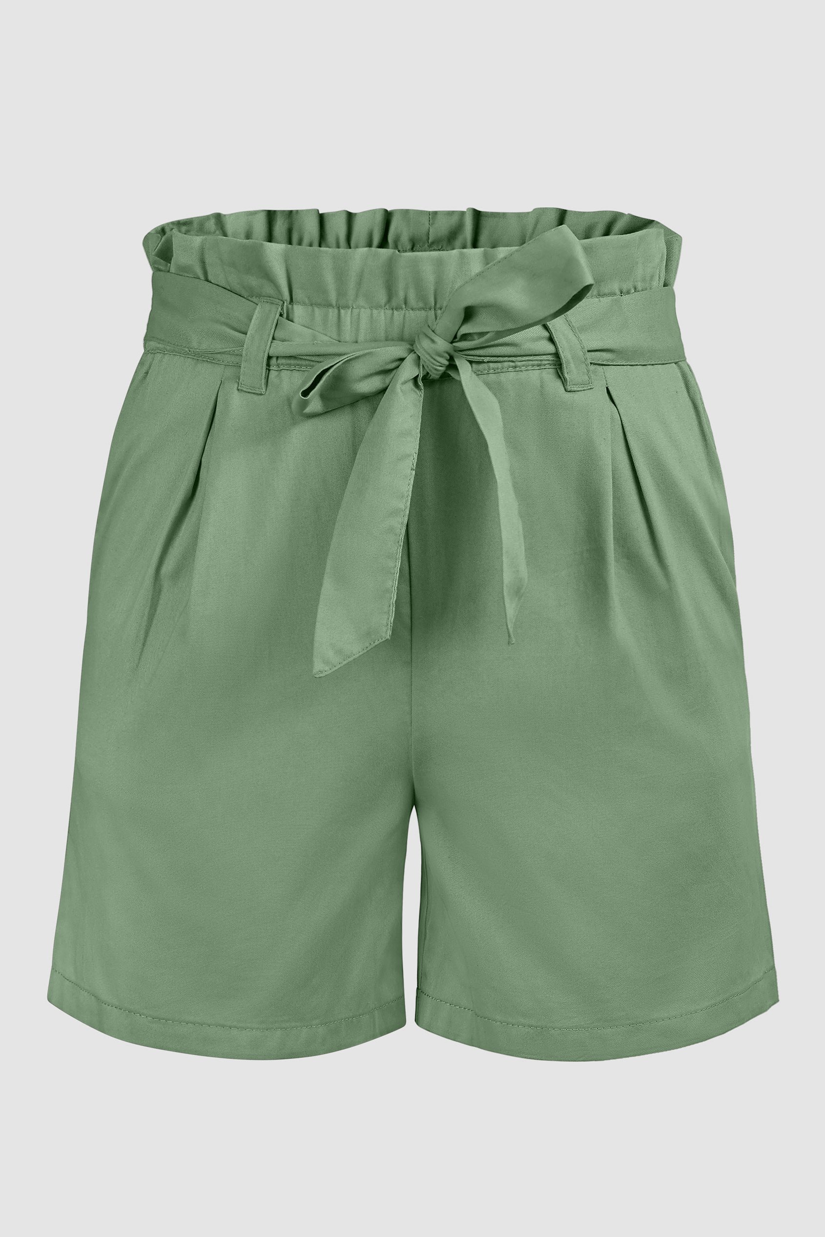 Paperbag Waist Cotton Shorts