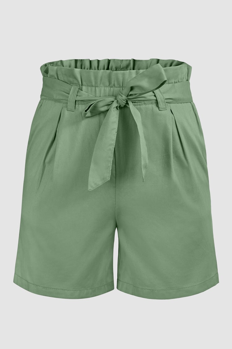 Paperbag Waist Cotton Shorts
