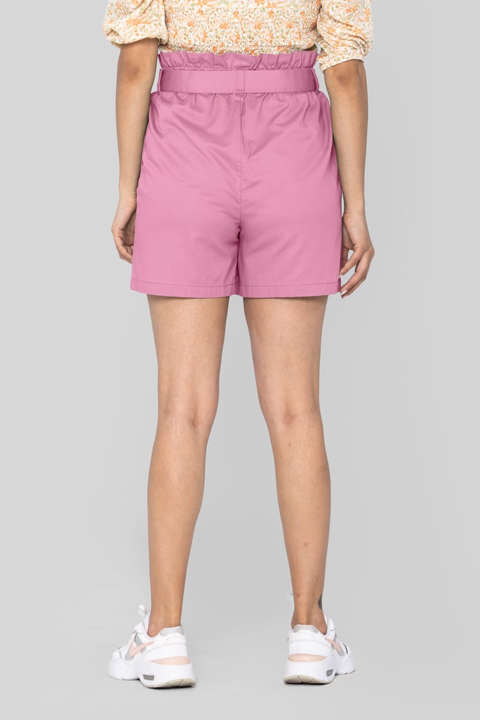Paperbag Waist Cotton Shorts