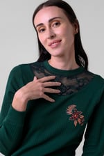 Lace Detail Long Sleeve Bodycon Dress