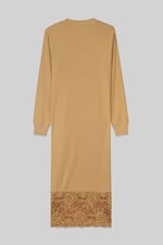 Lace Detail Long Sleeve Bodycon Dress