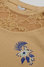 Lace Detail Long Sleeve Bodycon Dress