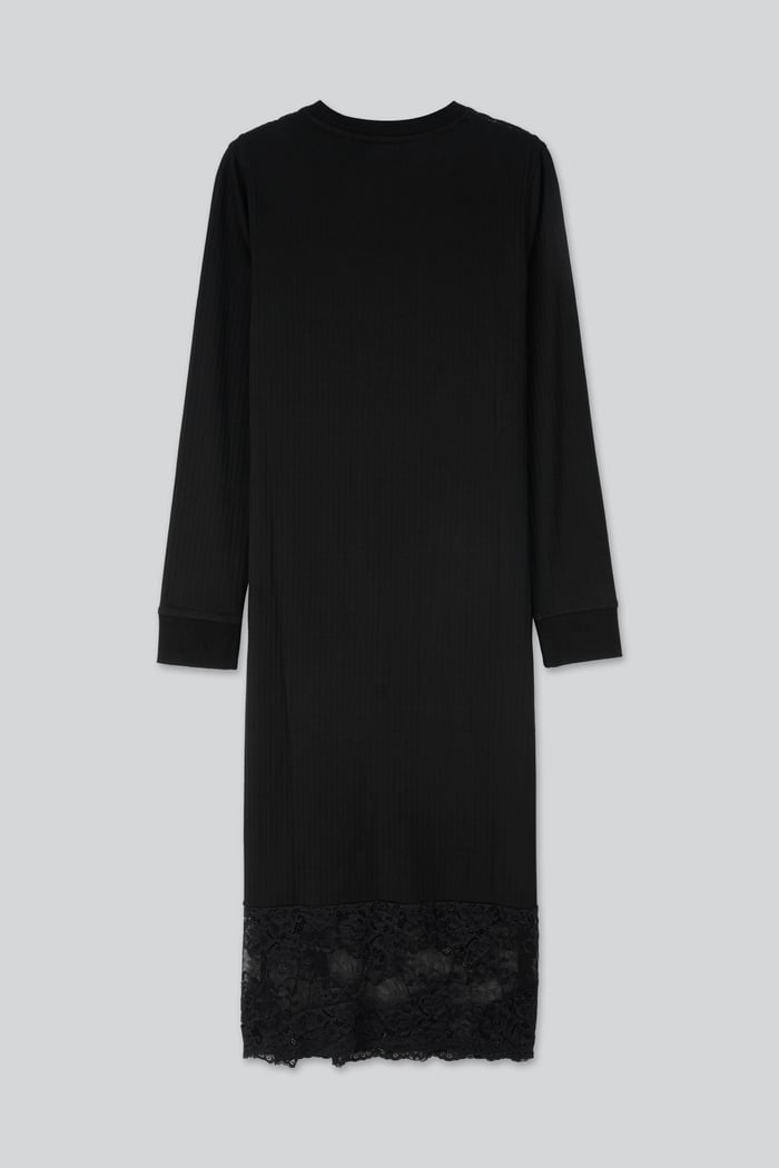 Lace Detail Long Sleeve Bodycon Dress