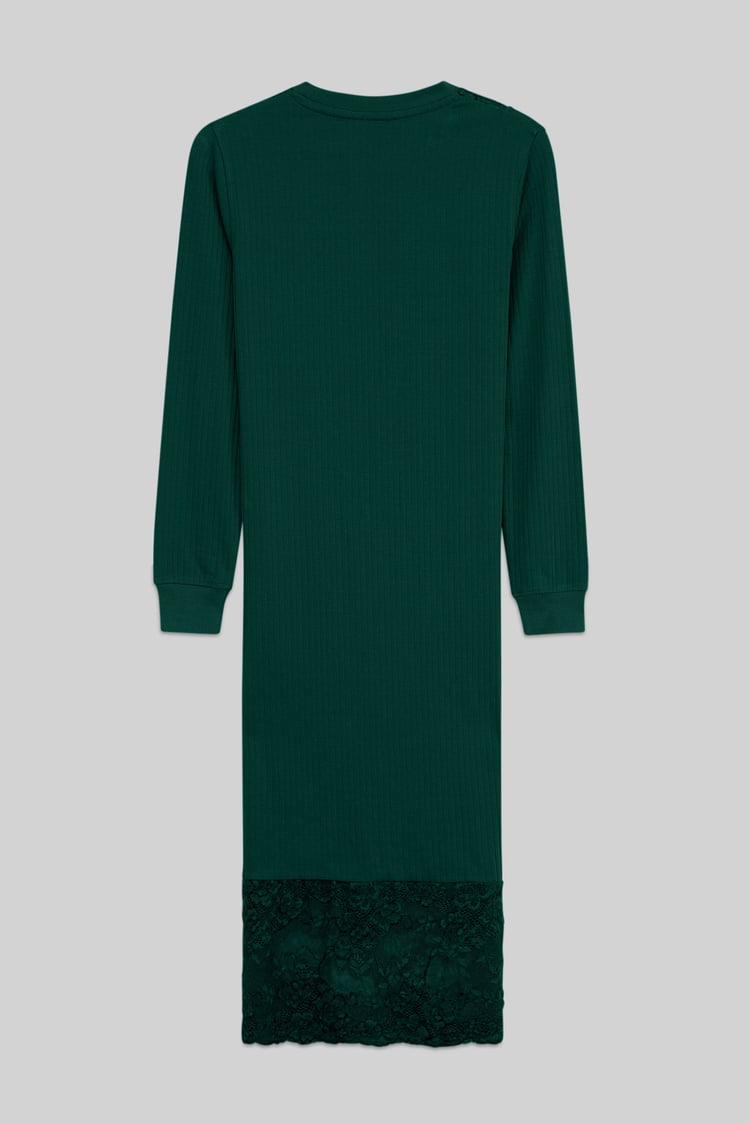 Lace Detail Long Sleeve Bodycon Dress