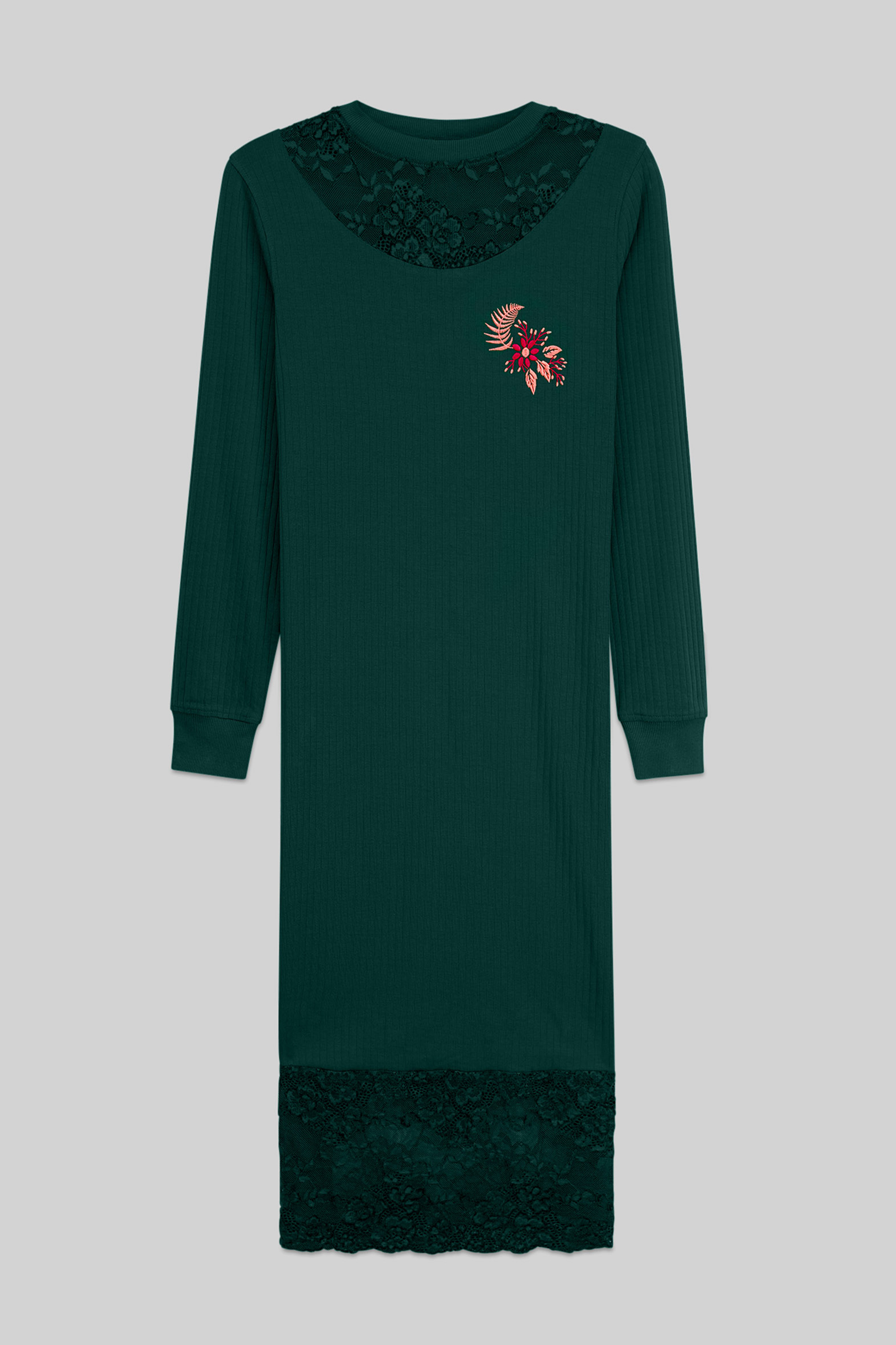 Lace Detail Long Sleeve Bodycon Dress
