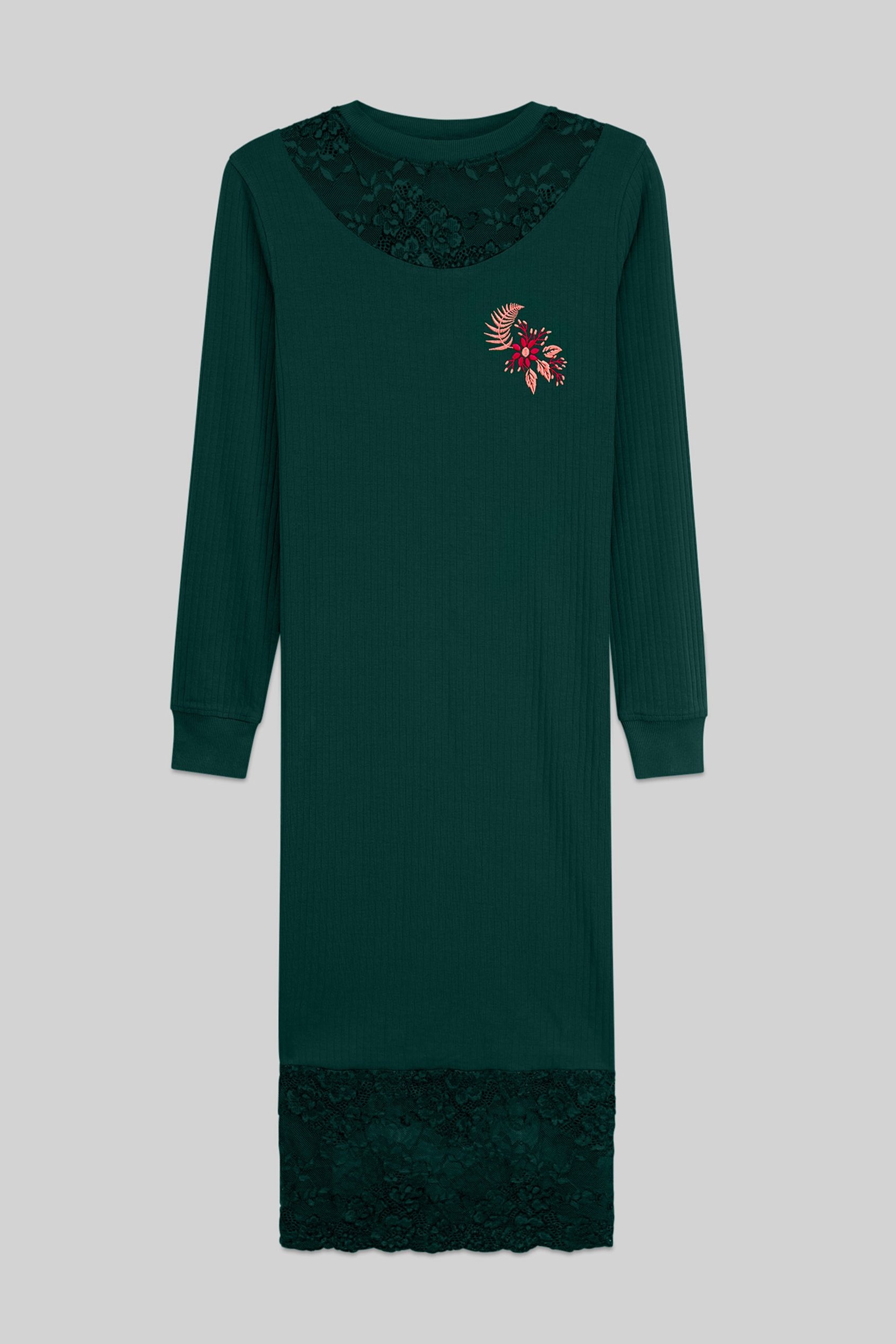 Lace Detail Long Sleeve Bodycon Dress