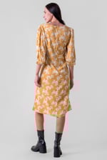 Womens Printed Square Neck Dress