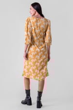 Womens Printed Square Neck Dress
