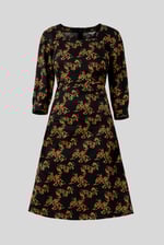 Womens Printed Square Neck Dress