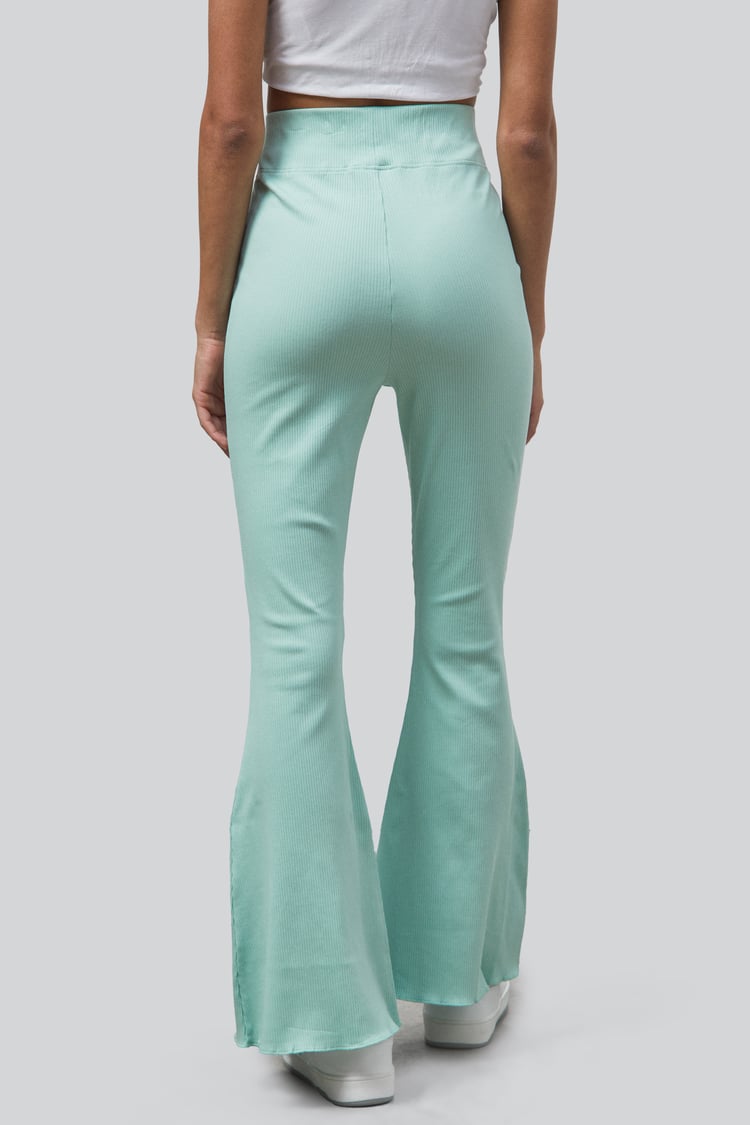 Jersey Ribbed Flared Leggings