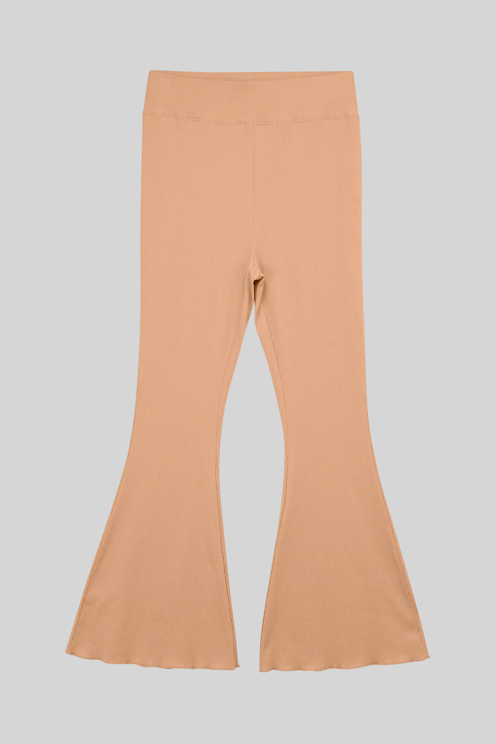 Jersey Ribbed Flared Leggings