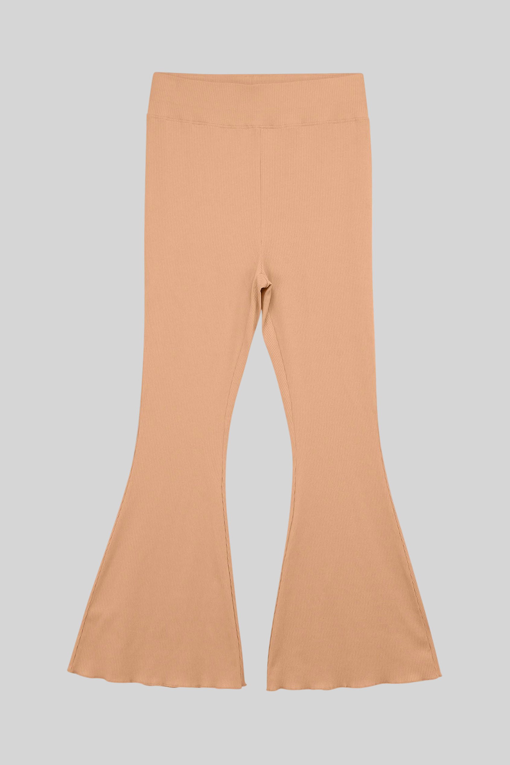 Jersey Ribbed Flared Leggings