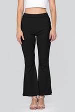 Jersey Ribbed Flared Leggings