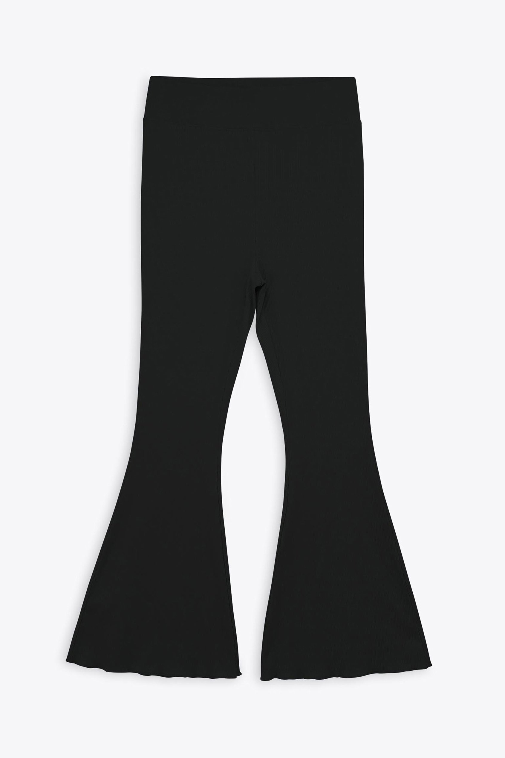 Jersey Ribbed Flared Leggings