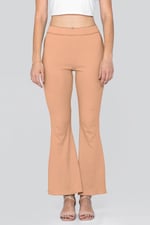 Jersey Ribbed Flared Leggings