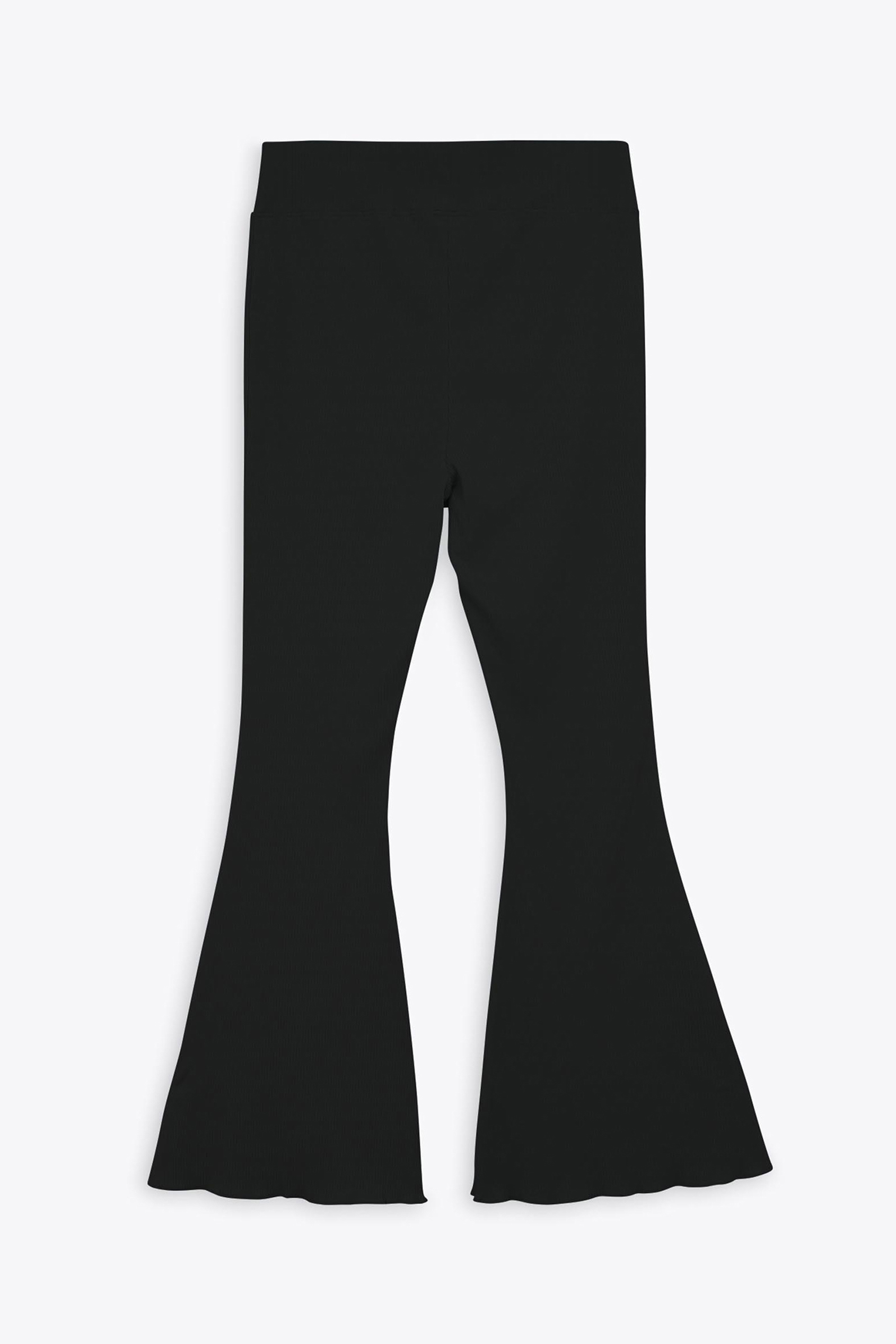 Jersey Ribbed Flared Leggings