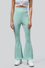 Jersey Ribbed Flared Leggings