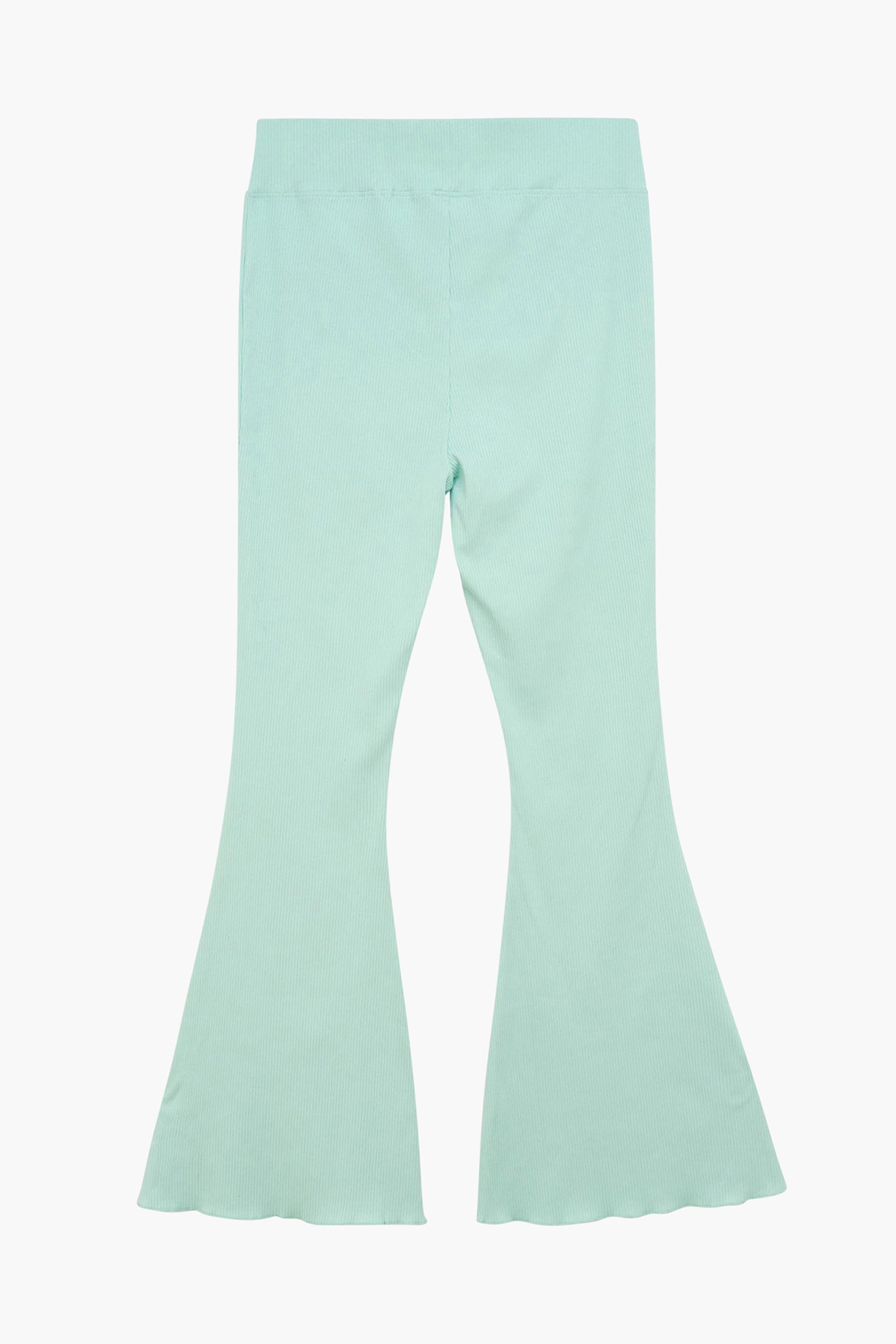 Jersey Ribbed Flared Leggings