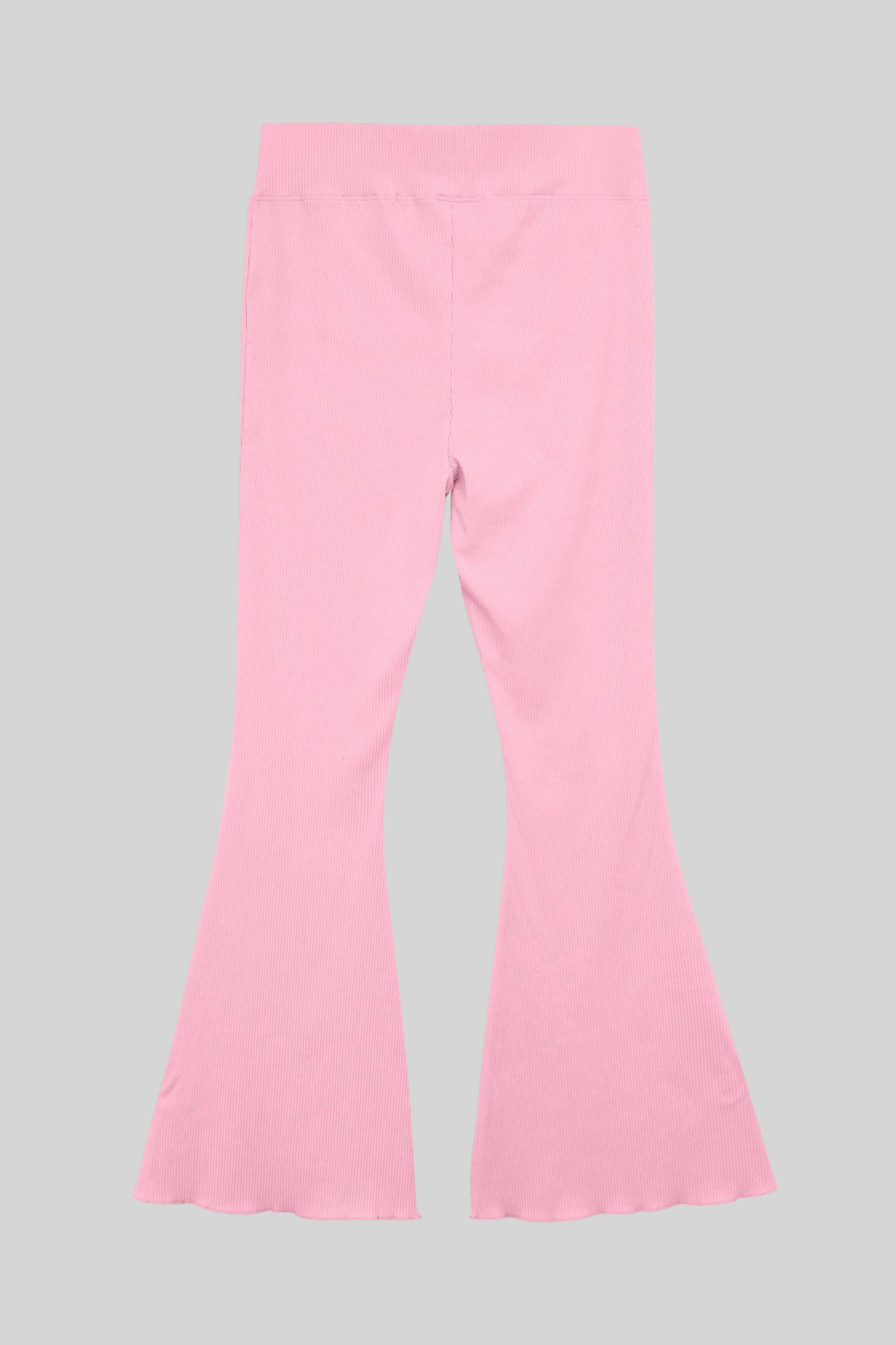 Jersey Ribbed Flared Leggings