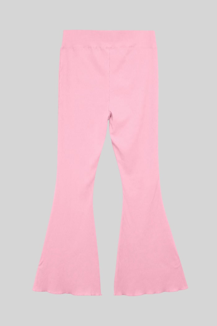 Jersey Ribbed Flared Leggings