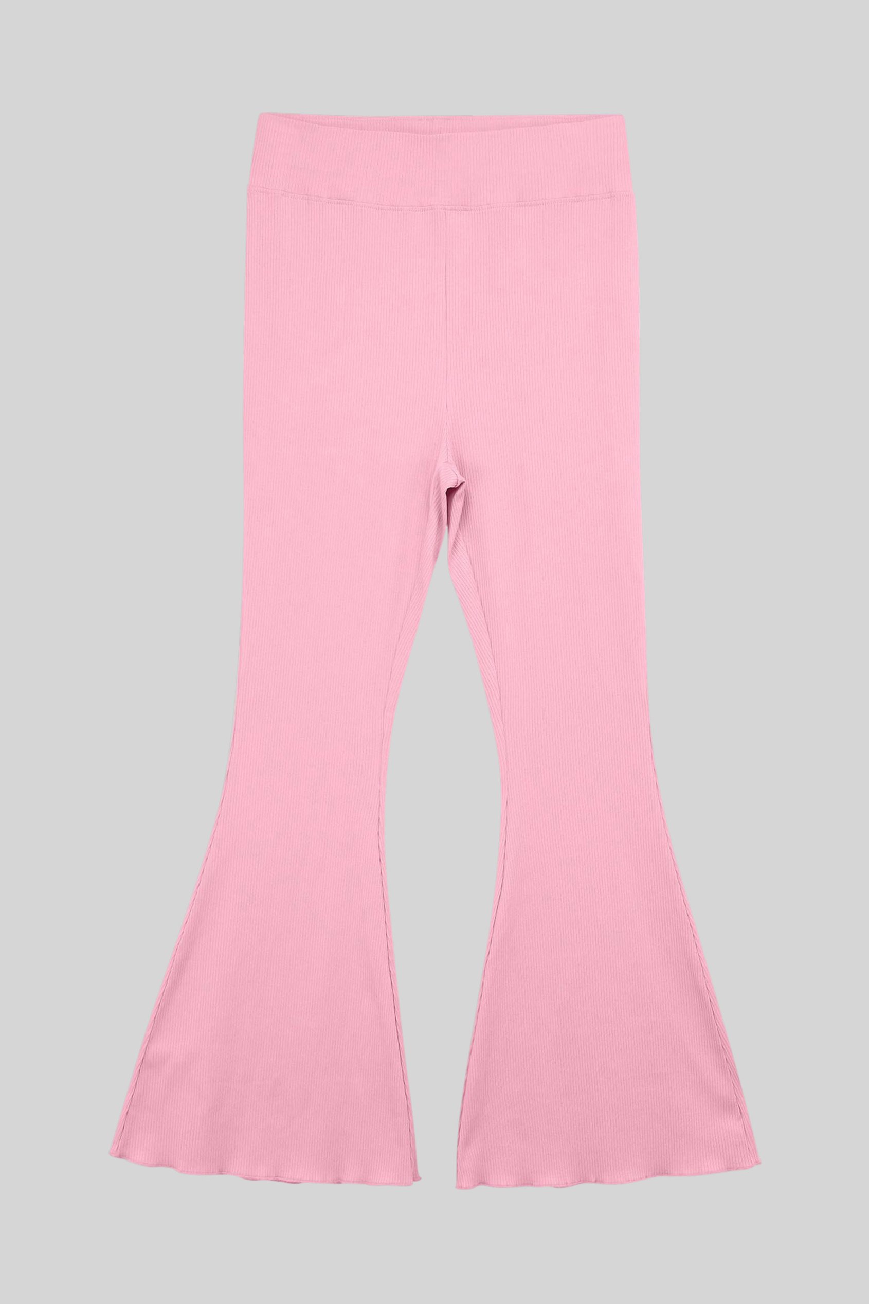 Jersey Ribbed Flared Leggings