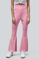 Jersey Ribbed Flared Leggings