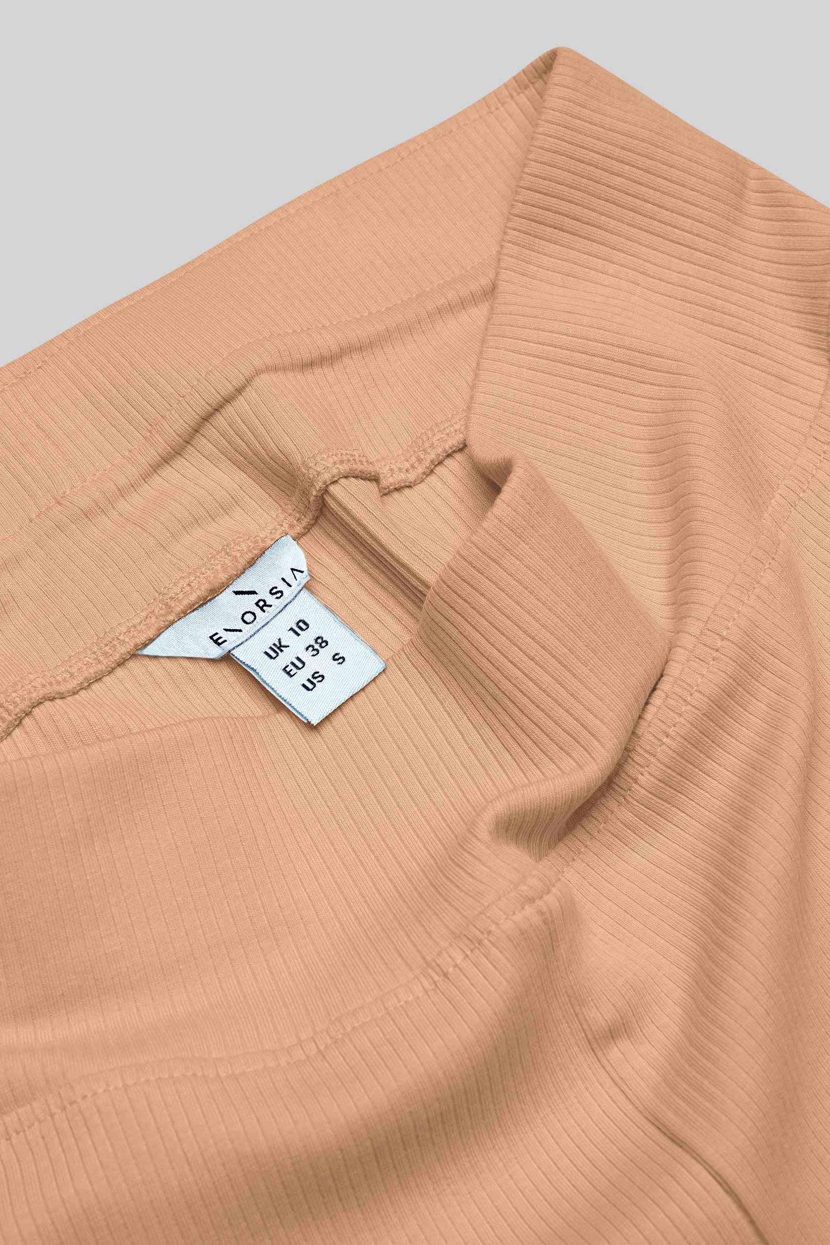 Jersey Ribbed Flared Leggings