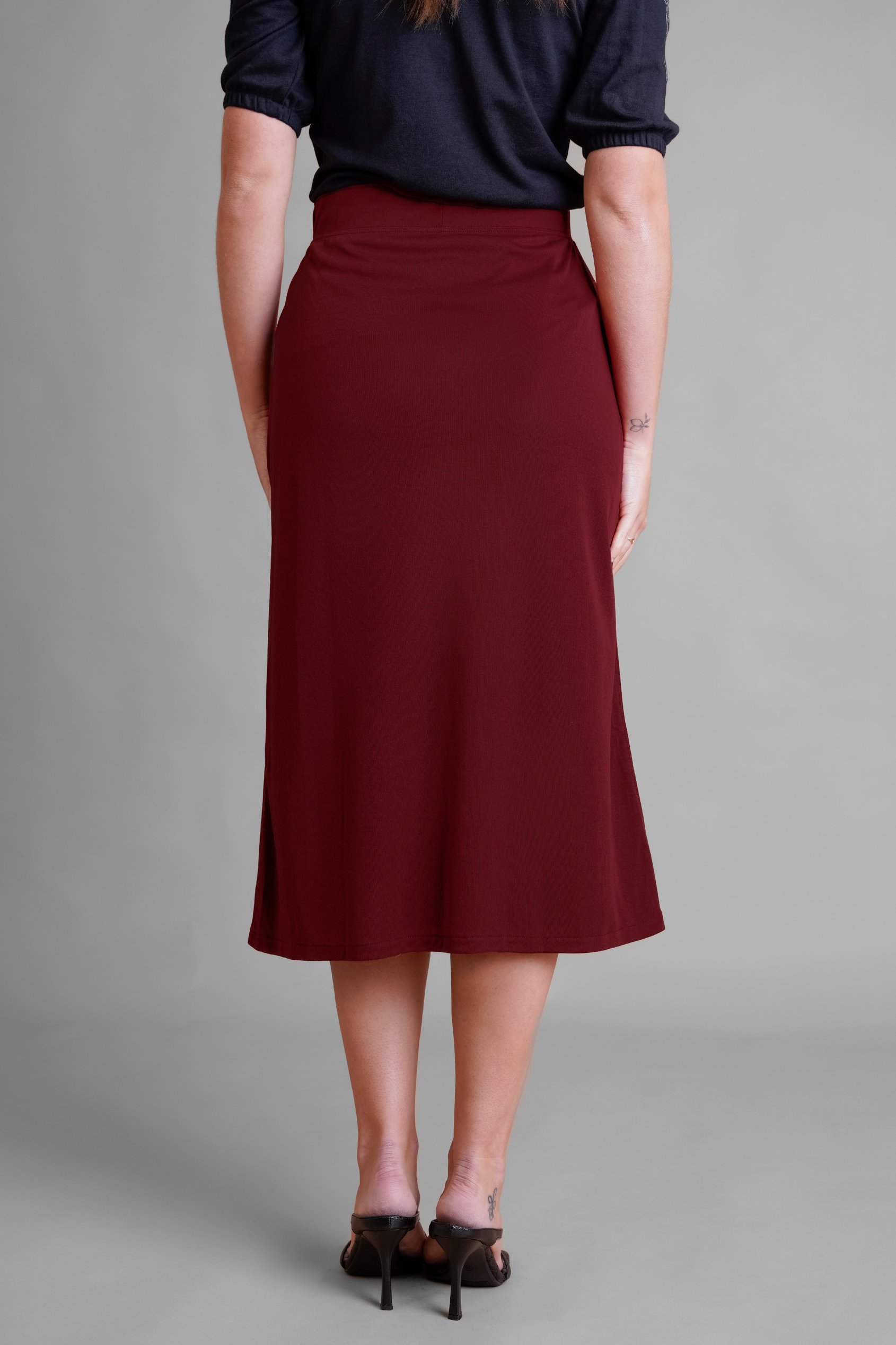 Classic flare Pull-On Jersey Skirt