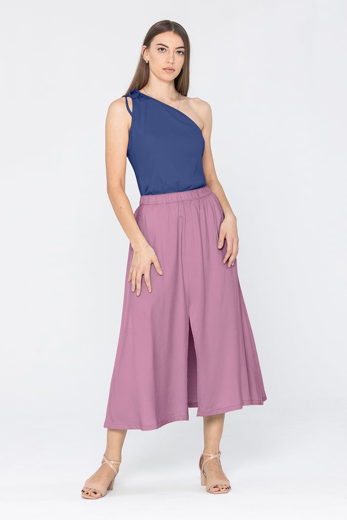 A-Line Maxi Skirt with Front Slit