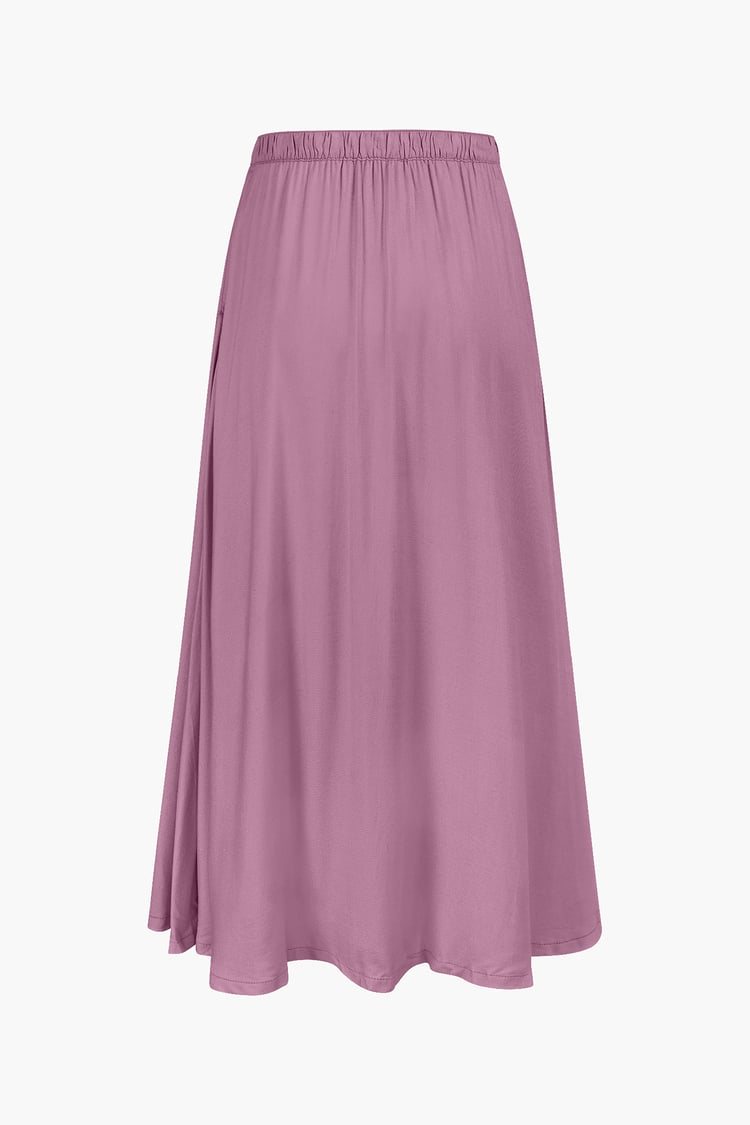 A-Line Maxi Skirt with Front Slit