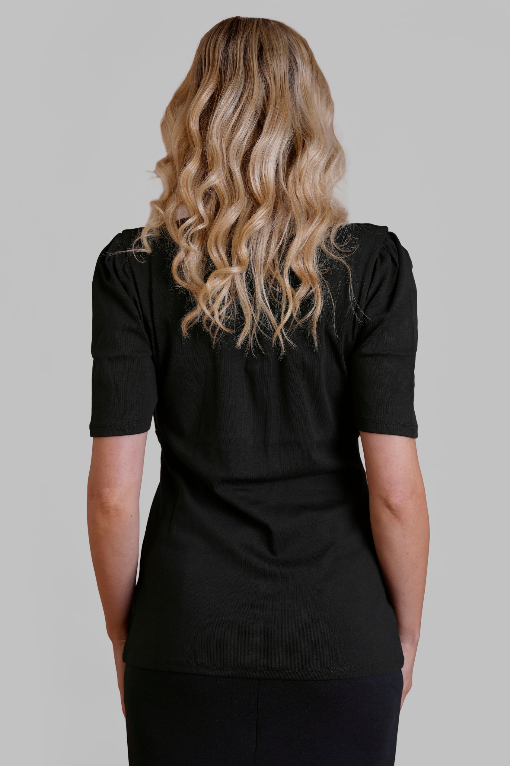 Sweetheart Neckline Zip-Front Jersey Top