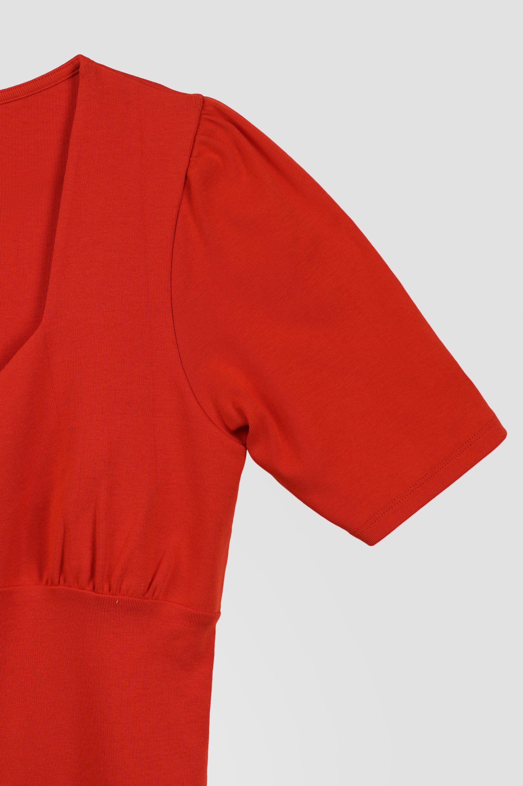 Sweetheart Neckline Zip-Front Jersey Top