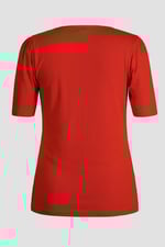 Sweetheart Neckline Zip-Front Jersey Top