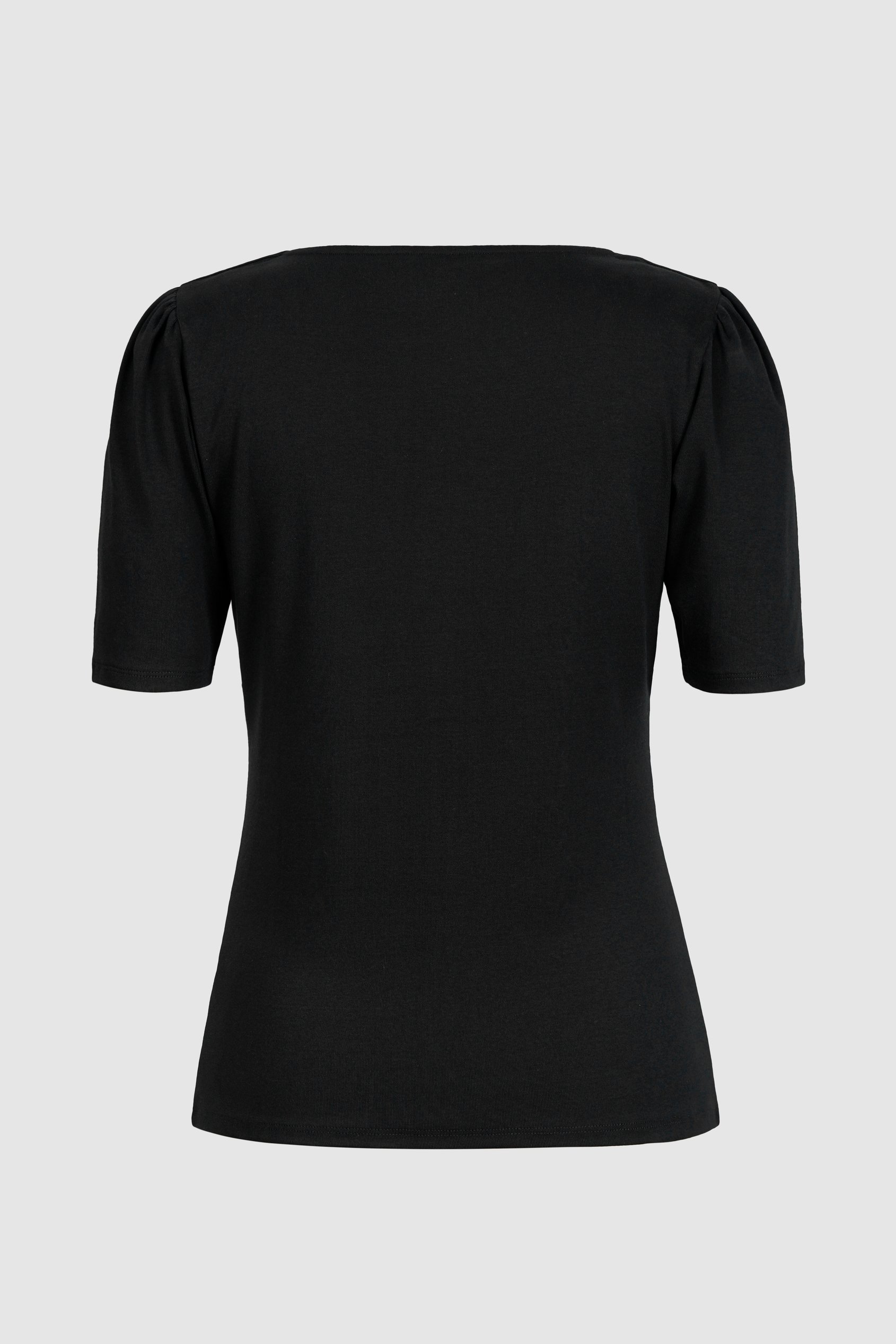 Sweetheart Neckline Zip-Front Jersey Top