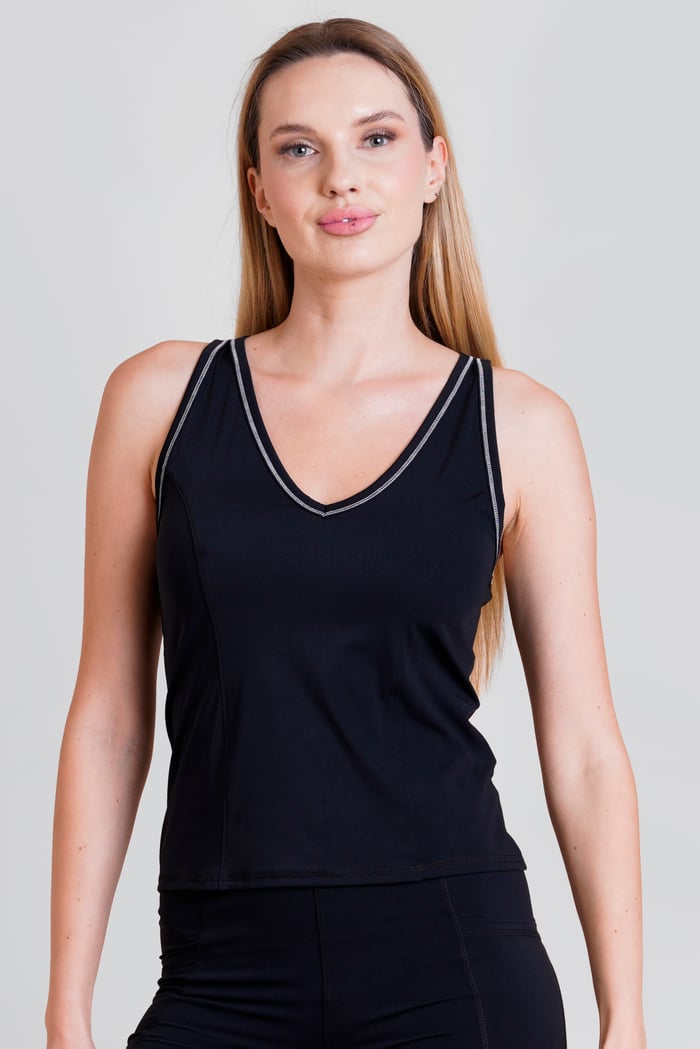 Women's Contrast Stitch  Vest Top