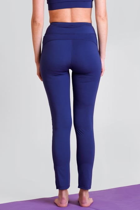 Navy High Waisted Color Block Active Leggings